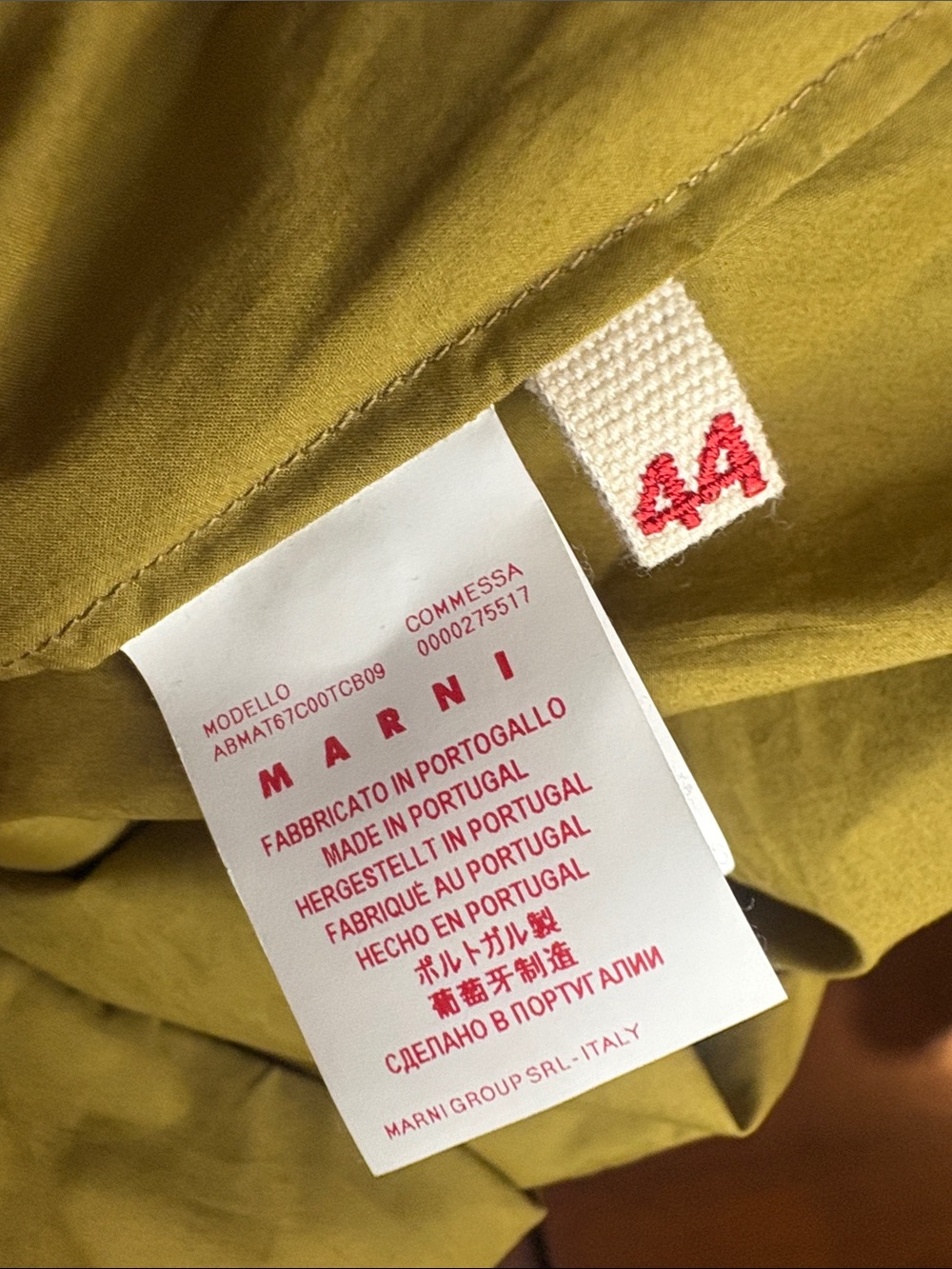 Marni Olive Green Button-Front Midi Dress - Picture 5 of 8